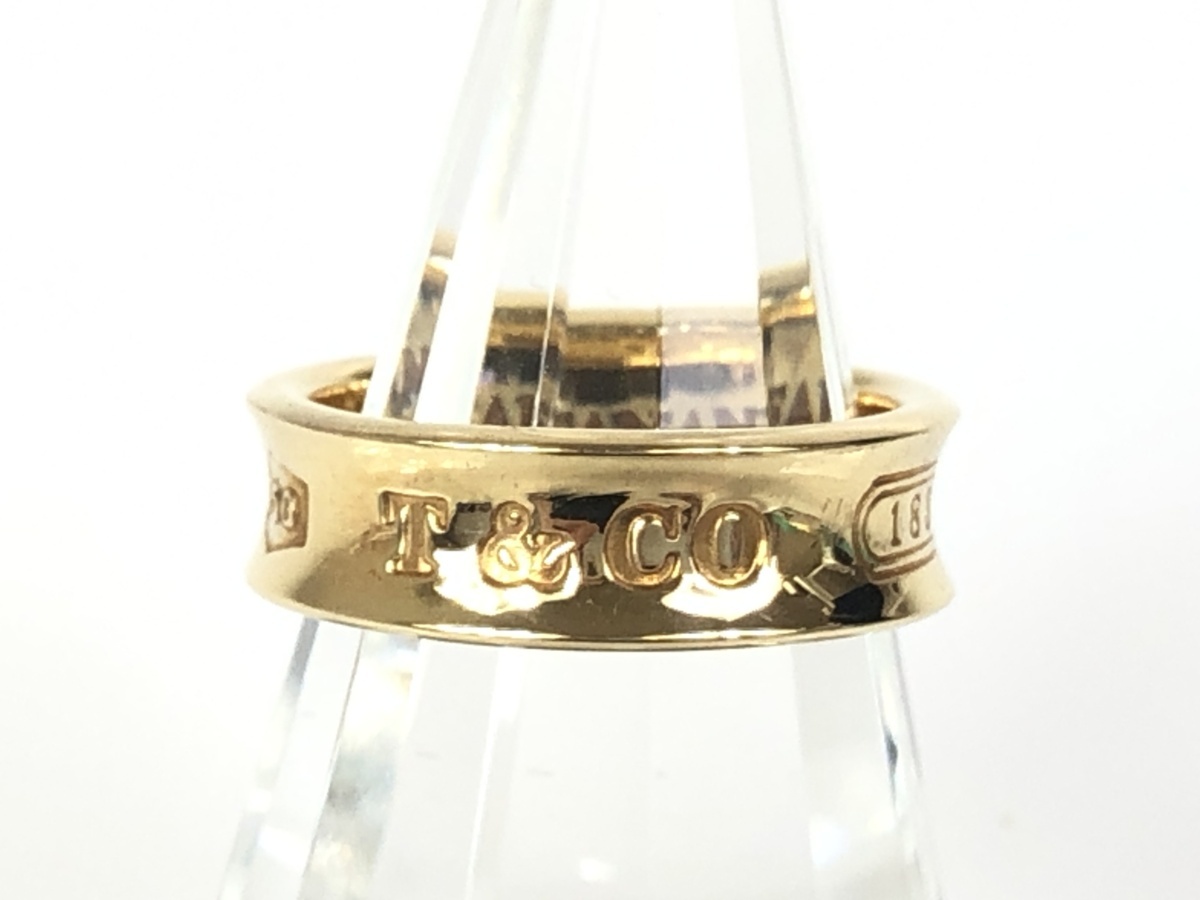 全ての 美品 ティファニー TIFFANY 1837 ナロー リング 指輪 750 イエローゴールド 6.9g サイズ11号 YAS-3133 イエローゴールド