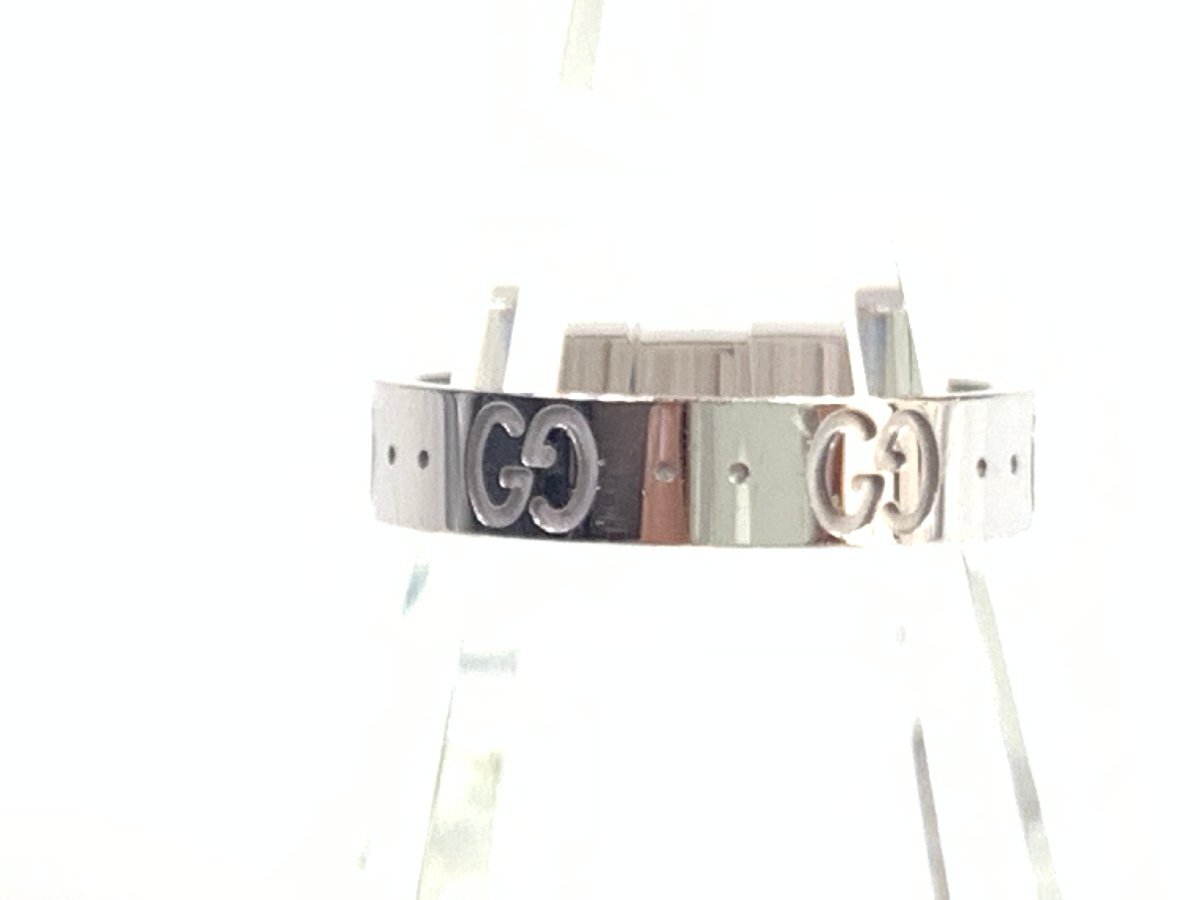 新しいスタイル グッチ GUCCI アイコンリング 指輪 サイズ刻印:#11/実寸10号 750 ホワイトゴールド 3.7g メンズ レディース YAS-9265 ホワイトゴールド