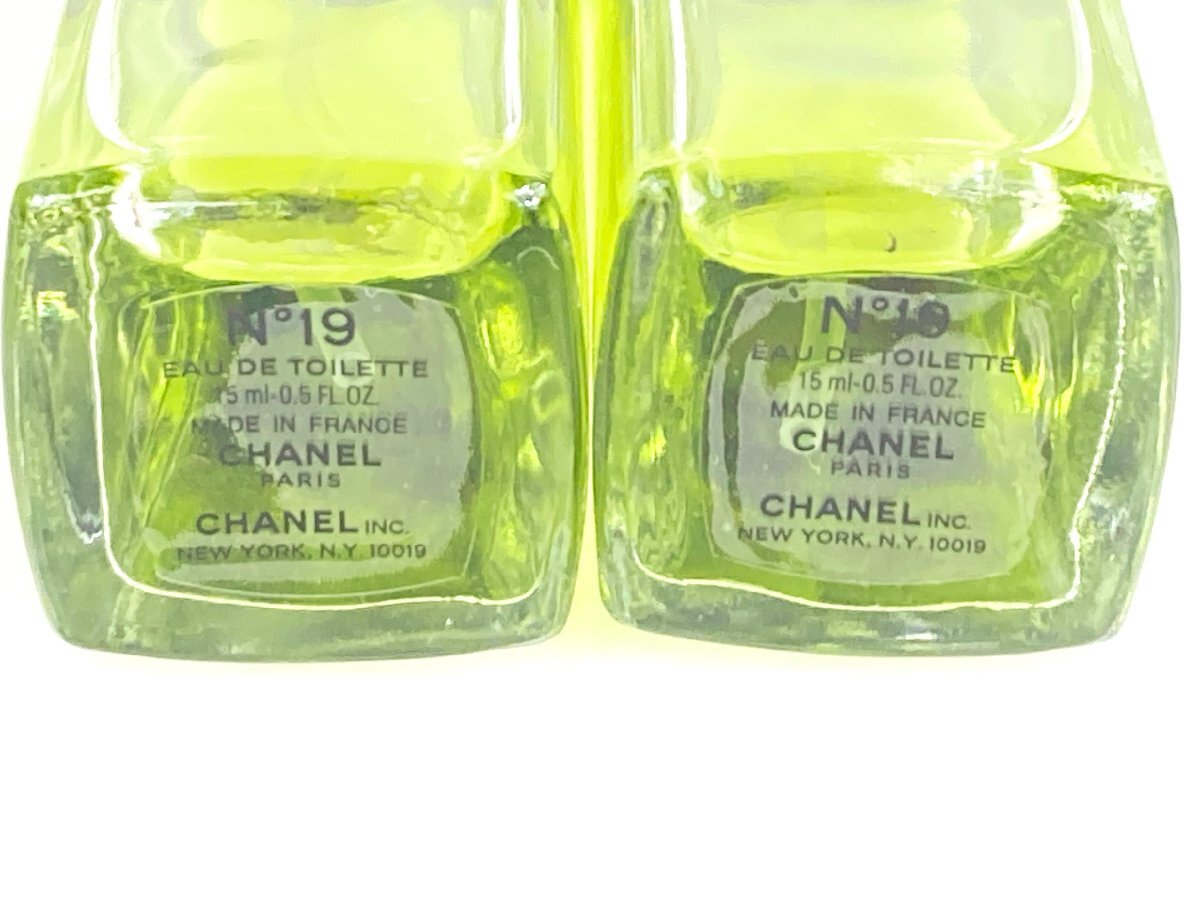 満量　シャネル　CHANEL　No.19　オードトワレ　15ml×2本セット（リフィルボトルのみ）　YK-6351_画像3