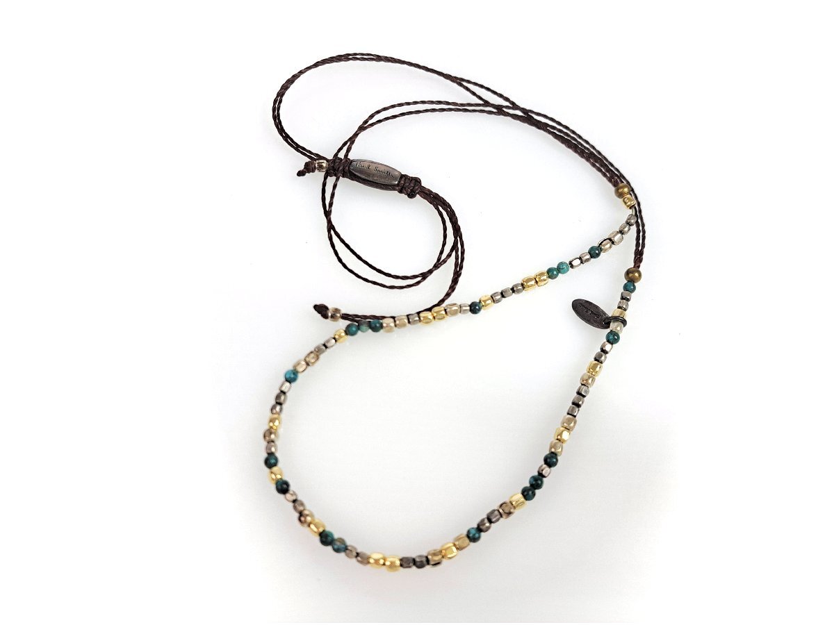 Пол Смит Пол Смит многоцветный бусин улавные шнурные ожерелье Мужские Дамы YAS-10692