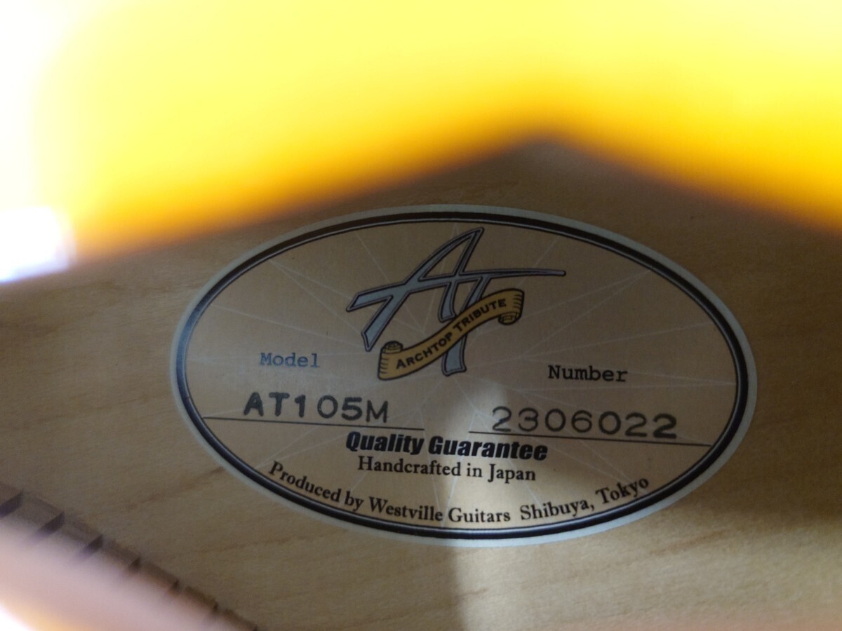 Archtop Tribute AT-105M/LFB 2023年製 Full Acoustic フルアコ！の画像10