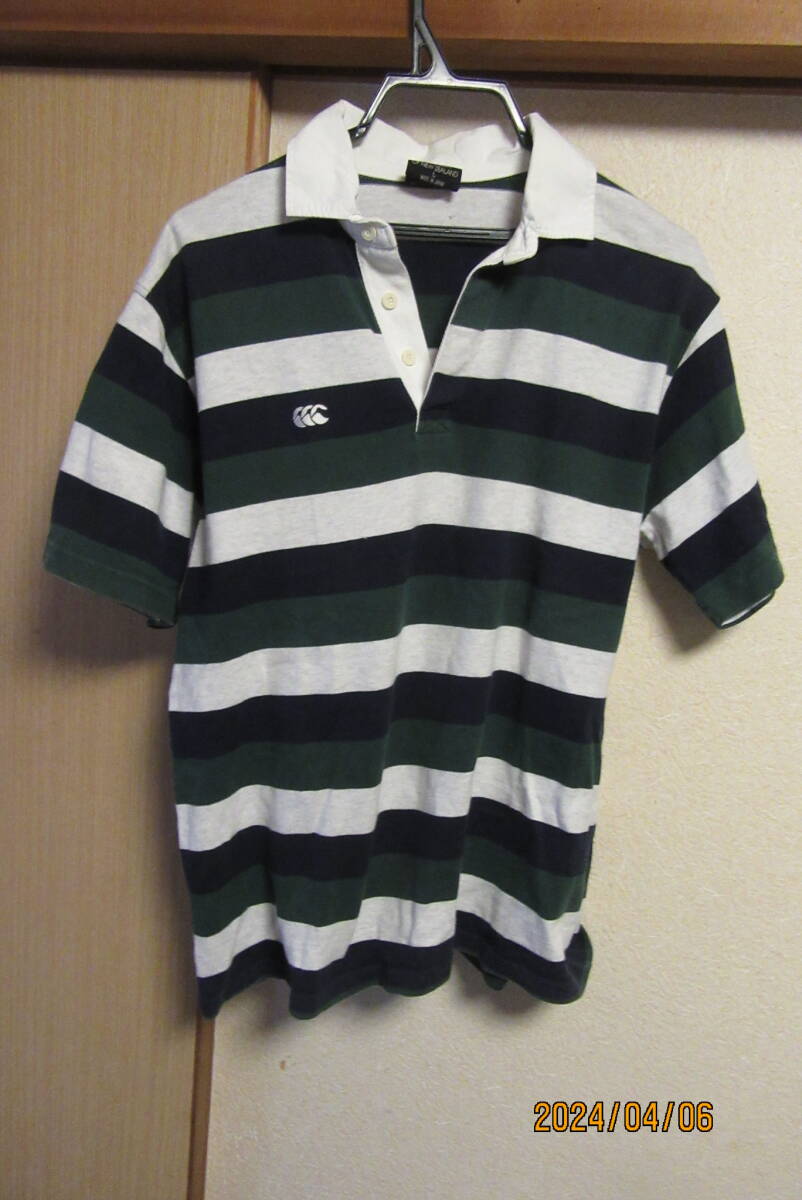 送料無料 カンタベリー 日本製 ポロシャツ ラグビー ジャージ CANTERBURY ATHLETICSの画像1