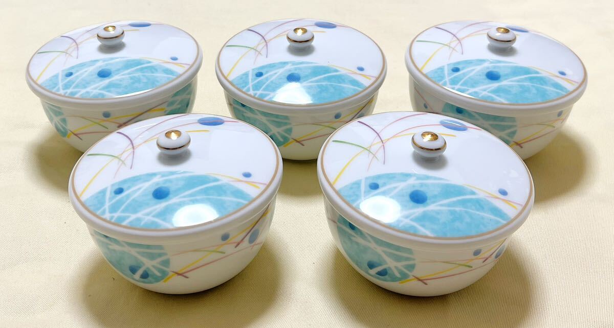 新品　乃りたけノリタケ　華麗句　茶こし付き急須＆蓋付湯呑5客　茶器揃え