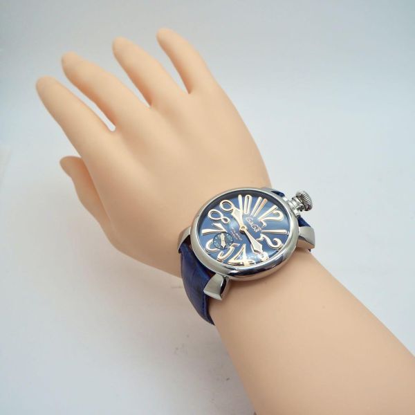 136【美品】ガガミラノ時計 マヌアーレ48 手巻き式 箱付き メンズ腕時計の画像5