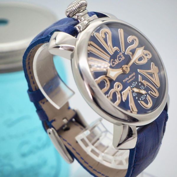 136【美品】ガガミラノ時計 マヌアーレ48 手巻き式 箱付き メンズ腕時計の画像3