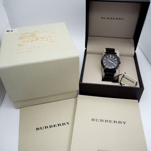 416 BURBERRY バーバリー時計 箱付き メンズ腕時計 クロノグラフの画像2
