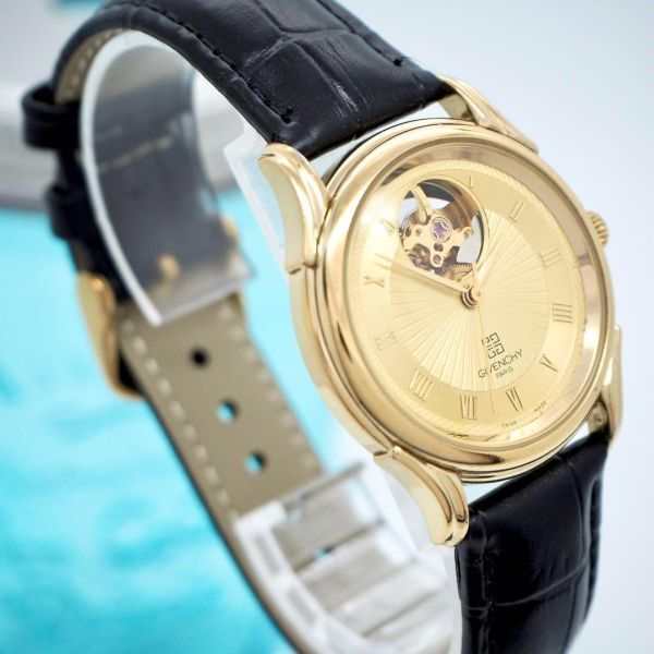 468【美品】ジバンシー時計 REGモデル スケルトン 自動巻 メンズ腕時計_画像2