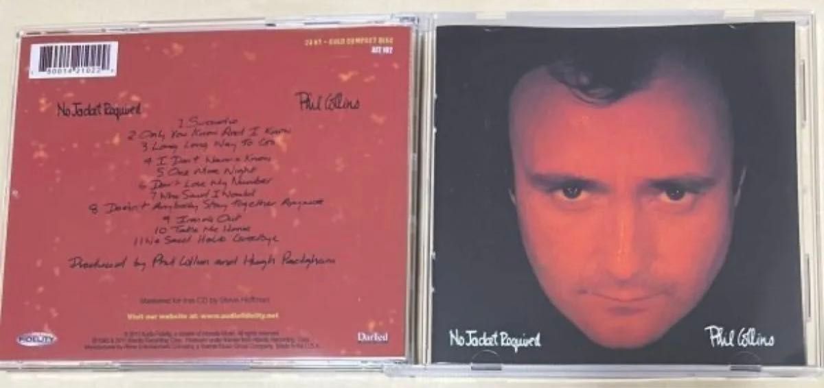 Phil Collins No Jacket Required Audio Fidelity 24KT Gold CD 