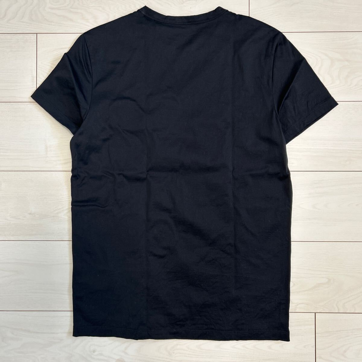 【美品】MONCLER モンクレール ダブルロゴパッチ ダブルワッペン Tシャツ size S ブラック 正規品の画像4