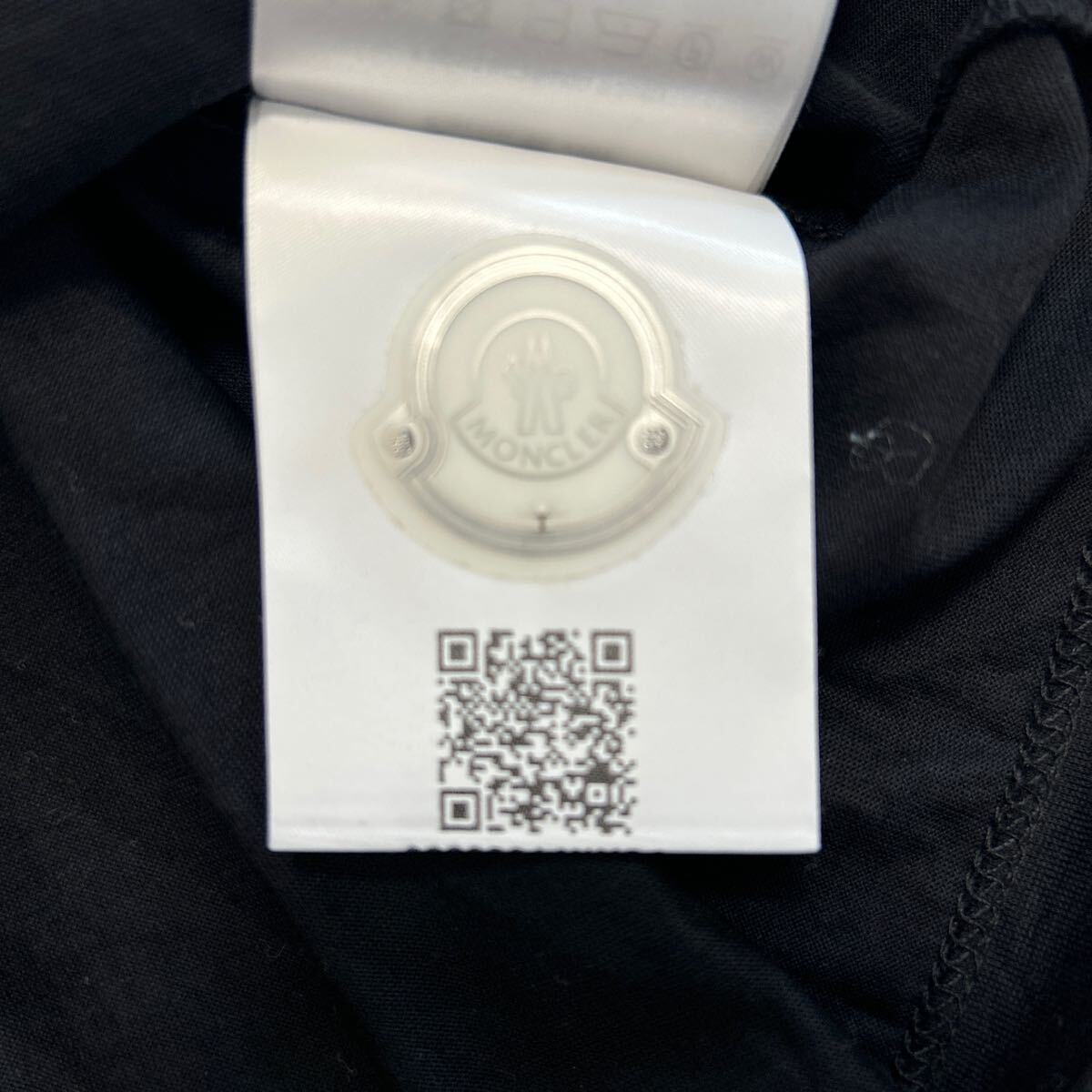 【美品】MONCLER モンクレール ダブルロゴパッチ ダブルワッペン Tシャツ size S ブラック 正規品の画像5
