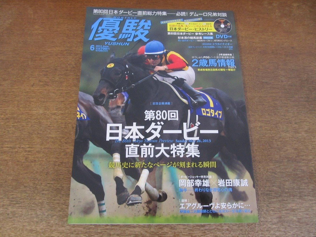 2404CS●優駿 2013.6●第80回日本ダービー直前大特集/岡部幸雄×岩田康誠/追悼 エアグルーヴ/トウカイテイオー/デムーロ兄弟対談_画像1