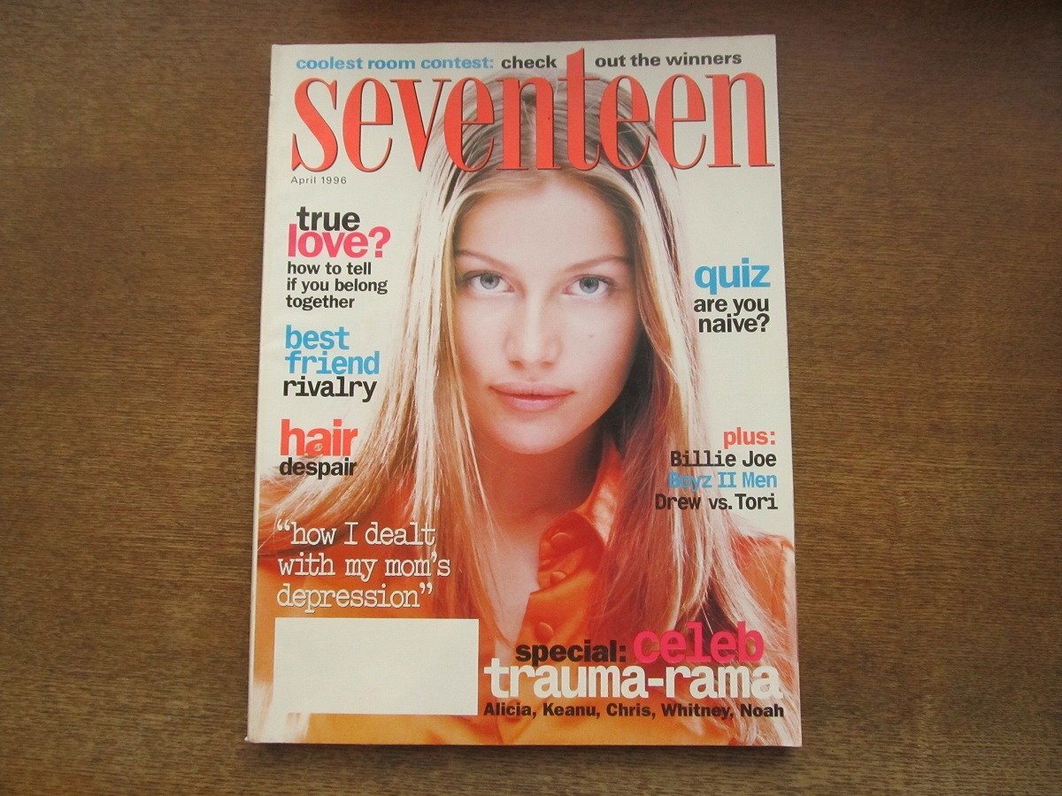 2404MK●洋雑誌「seventeen」1996.4●表紙:レティシア・カスタ/ヴィーナス・ウィリアムズ/ボーイズIIメン/アリシア・ウィットの画像1
