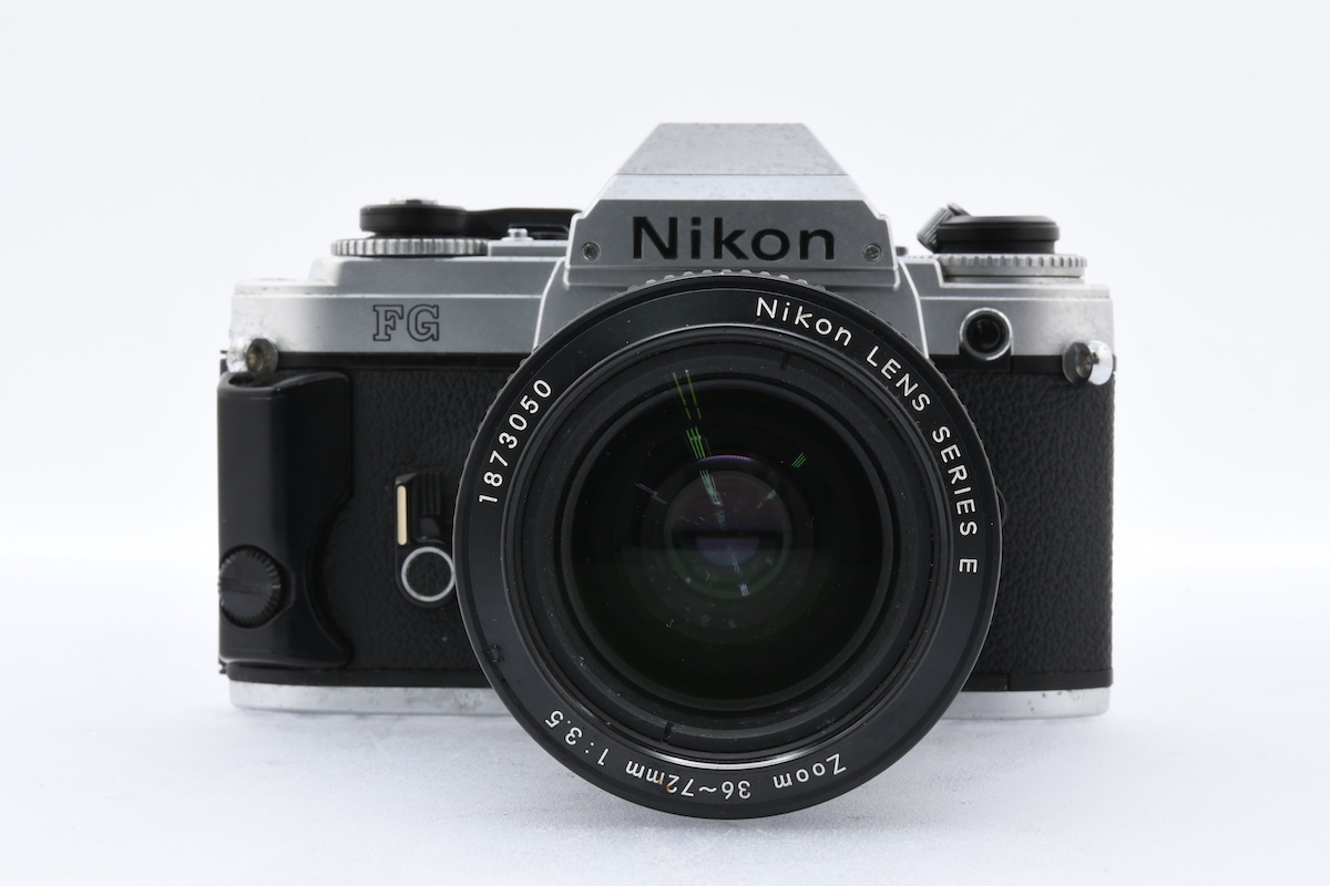 NIKON FG シルバー + SERIES E Zoom 36-72mm F3.5 ニコン MF一眼レフ ボディ レンズ セット_画像1