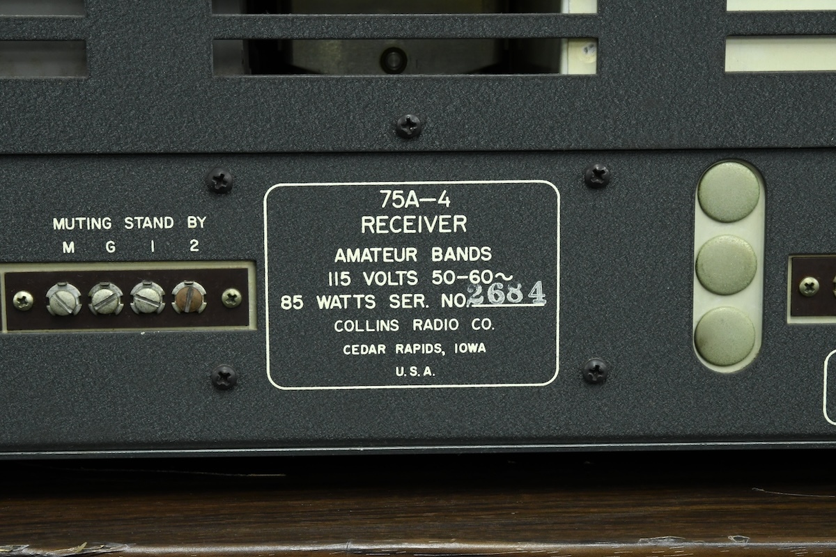 動作未確認 COLLINS コリンズ 75A-4 RECIEVER レシーバー 真空管 受信機 無線機 ■23654の画像8