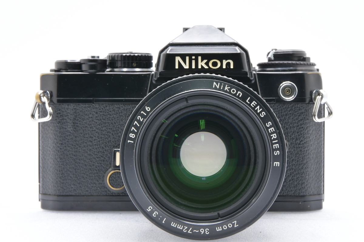 Nikon FE ブラック + Nikon LENS SERIES E Zoom 36-72mm F3.5 ニコン フィルムカメラの画像1