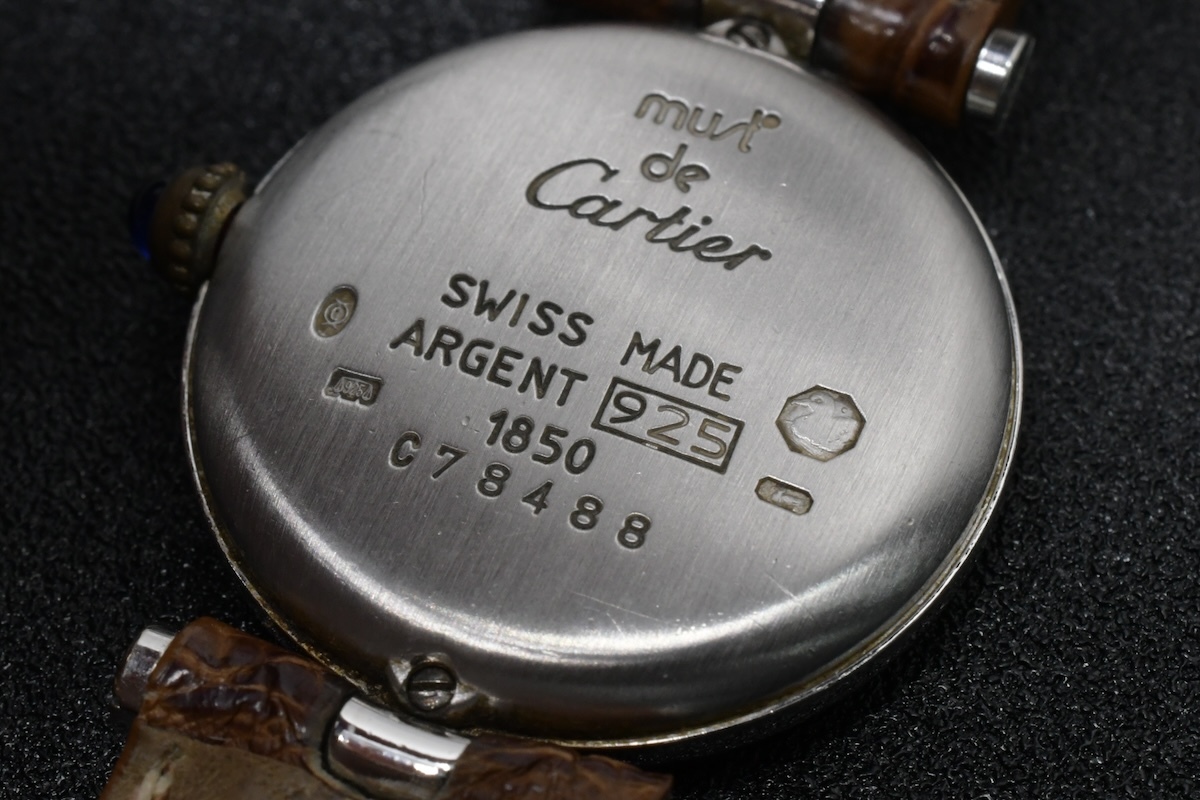 Cartier カルティエ マストヴァンドーム ヴェルメイユ SV 925 Ref：1850 クォーツ レディース ローマン ■23806の画像9