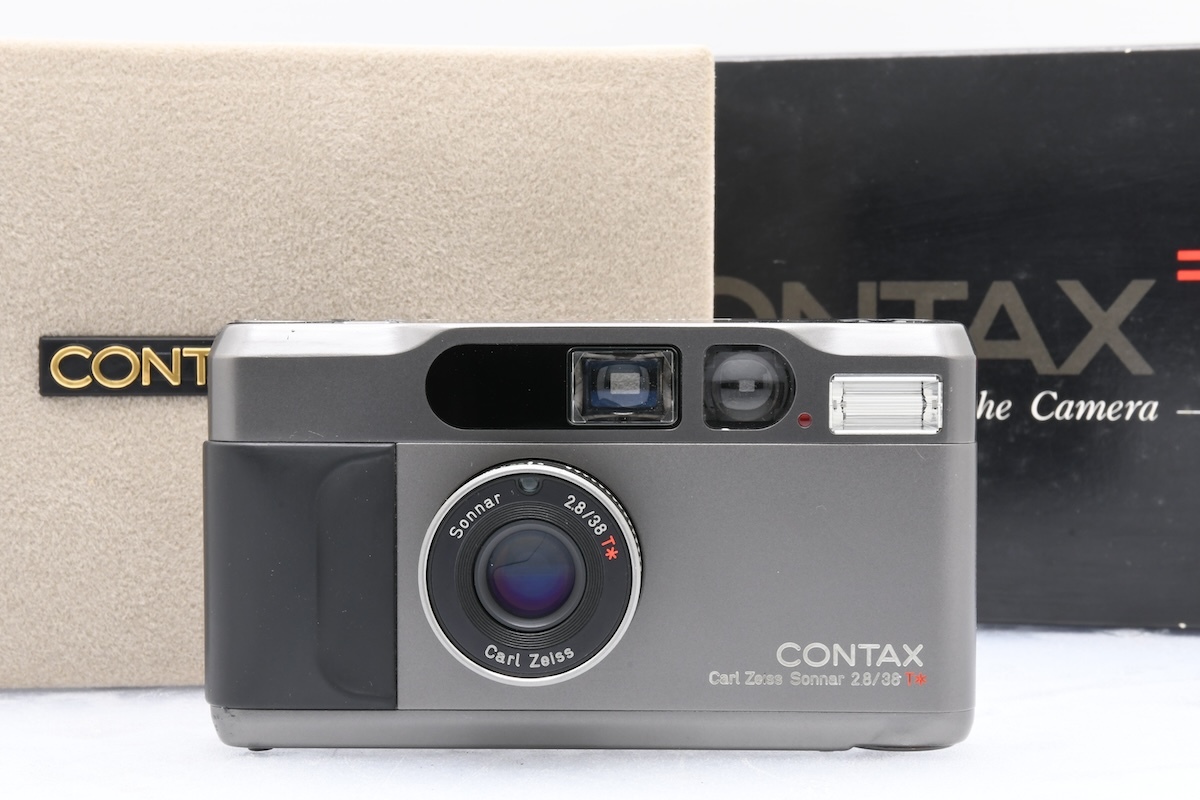 CONTAX T2 チタンブラック / Sonnar 38mm F2.8 T* コンタックス フィルムカメラ AFコンパクト 箱付_画像1