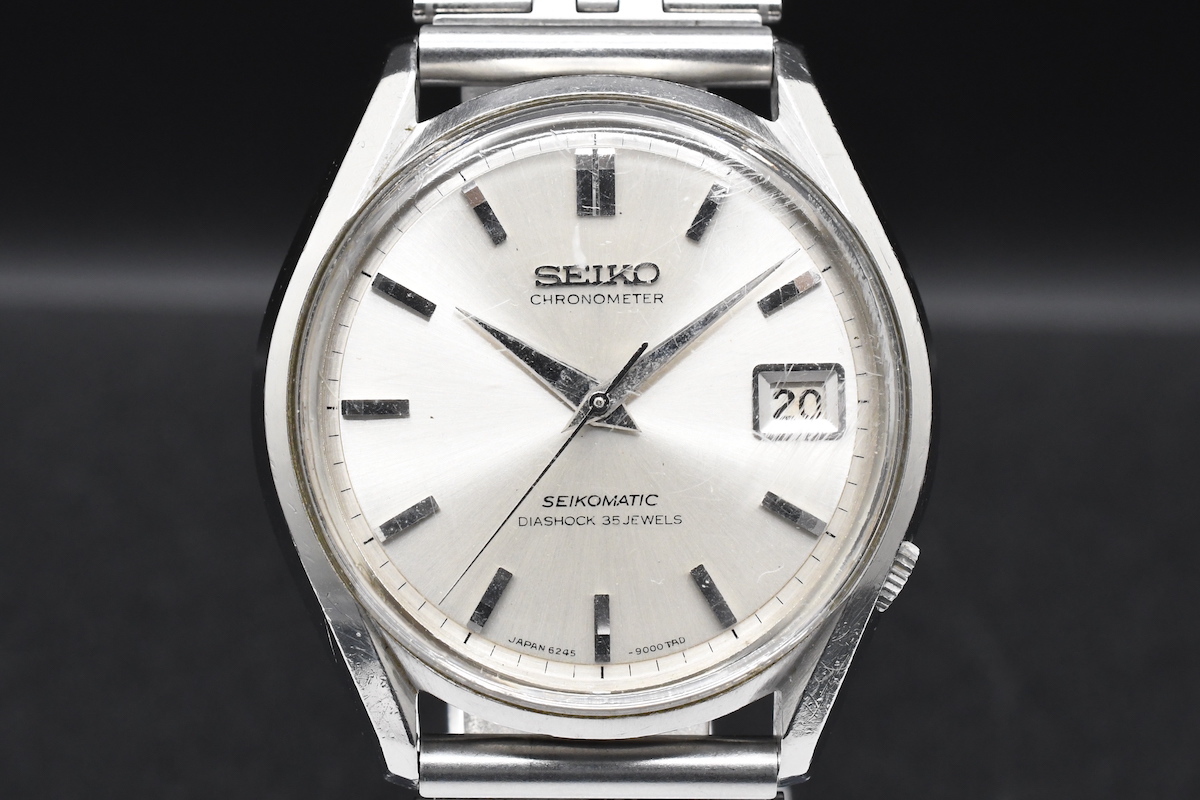 難あり SEIKO SEIKOMATIC Ref:6245-9000 セイコーマチック クロノメーター 自動巻き 腕時計 メダル欠損_画像1