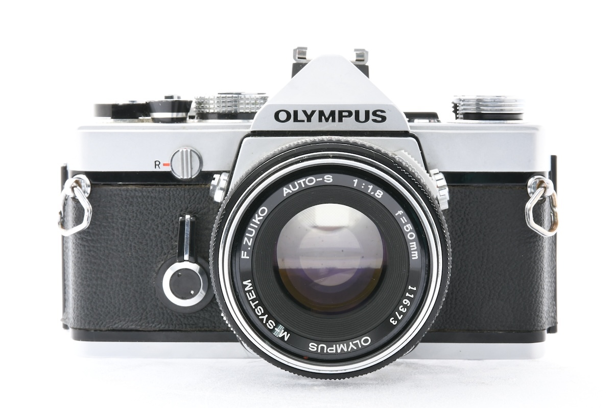 OLYMPUS M-1 + F.ZUIKO AUTO-S 50mm F1.8 オリンパス MF一眼フィルムカメラ 標準単焦点レンズの画像1