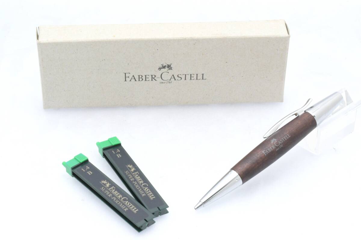 FABER-CASTELL 1.4mm ツイスト式 シャープペンシル ファーバーカステル ウッド ダークブラウン 外箱・替え芯付 事務用品 ■23930の画像1