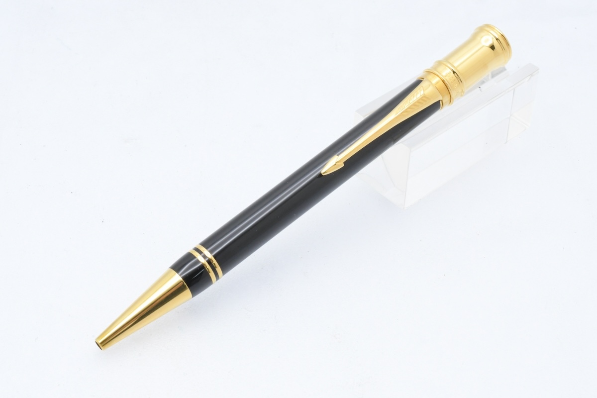 PARKER デュオフォールド ツイスト式 ボールペン パーカー ブラック × ゴールド 事務用品 ■23911の画像1