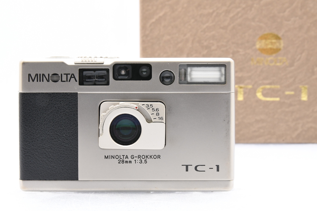 MINOLTA TC-1 ミノルタ AFコンパクトフィルムカメラ 箱・純正ケース付 ジャンク品の画像1