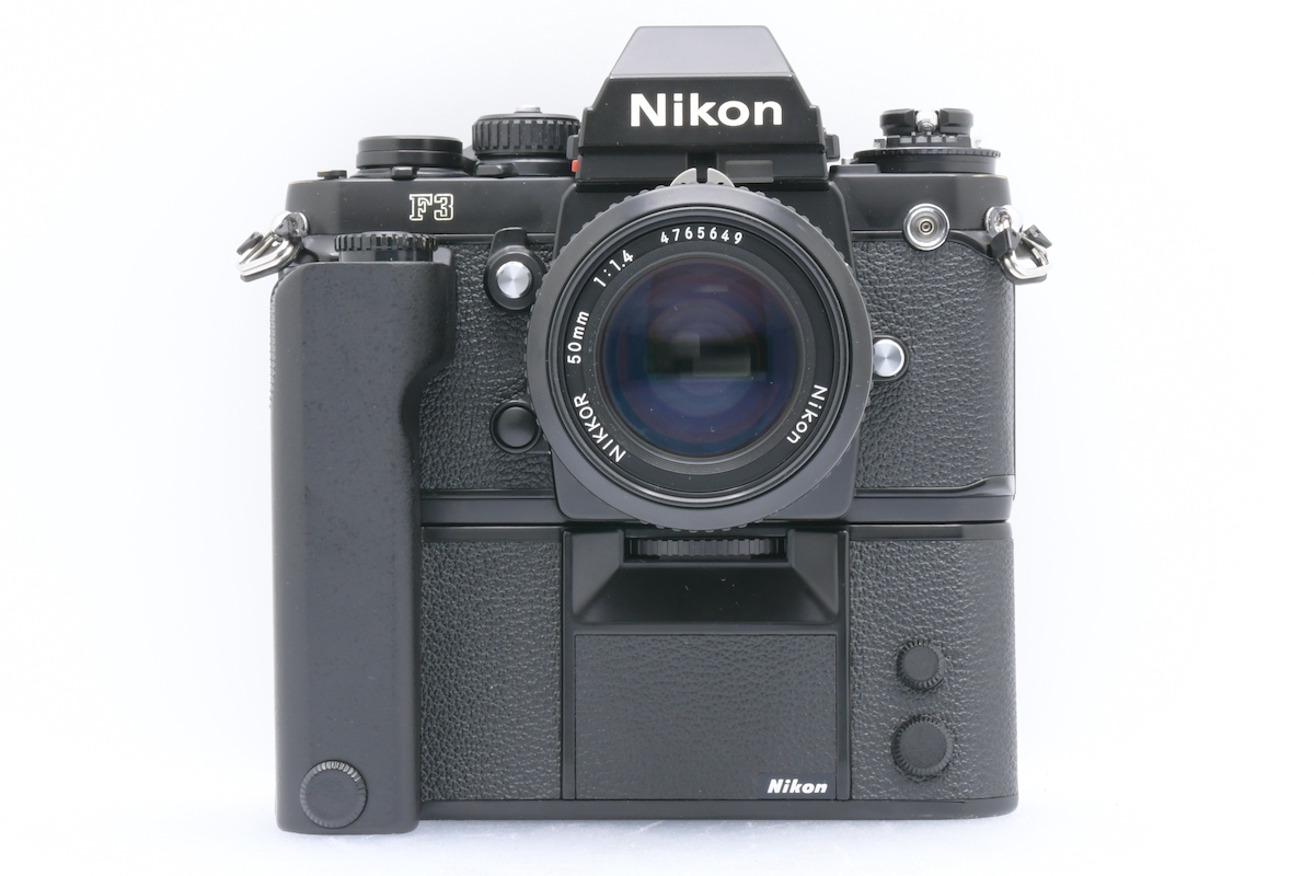 Nikon F3 134万台 + AI NIKKOR 50mm F1.4 + MD-4 ニコン MF一眼レフ 標準レンズ セットの画像1