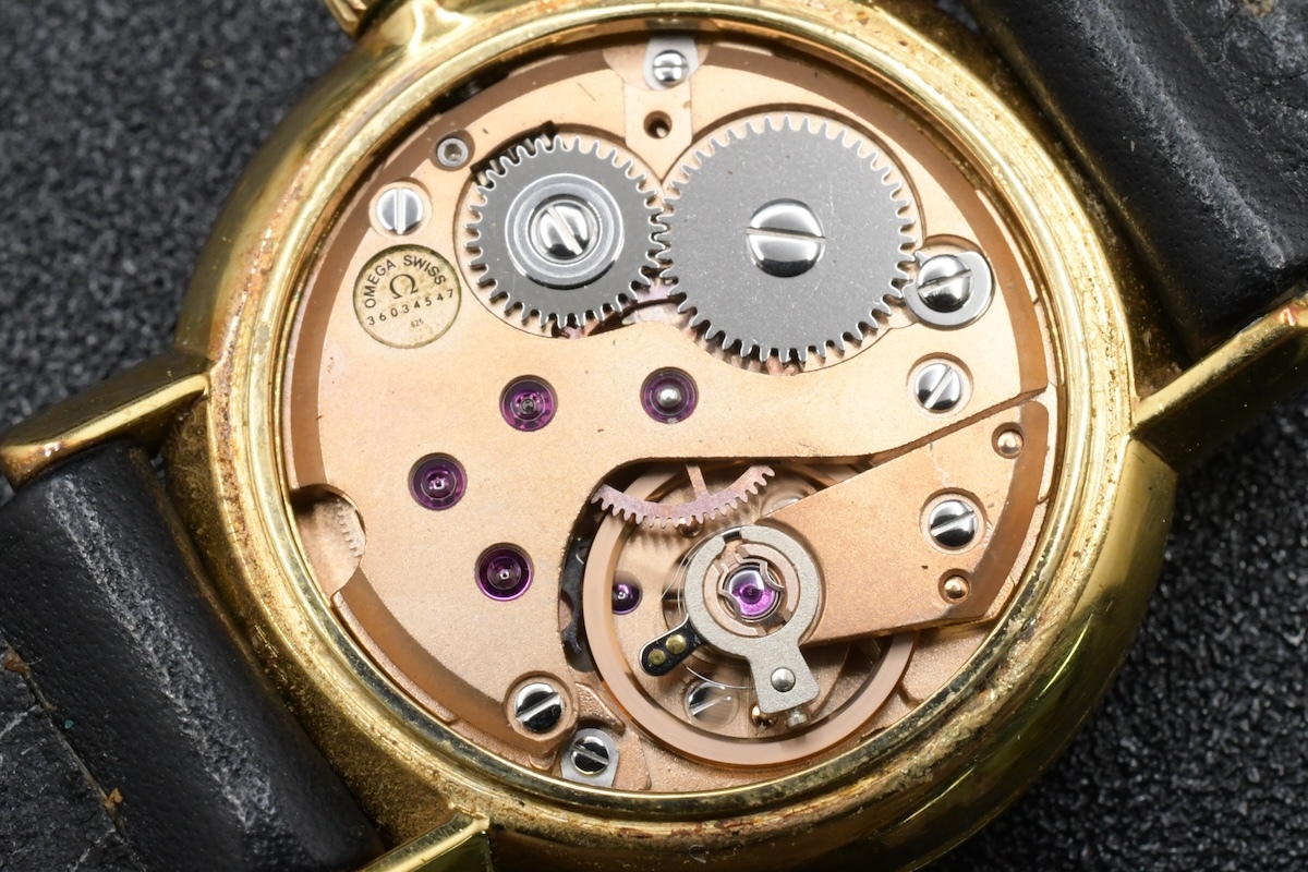 OMEGA DE VILLE Ref：511.457 オメガ ジュネーブ 金張 手巻き レディース 2針 純正尾錠付■24026_画像7