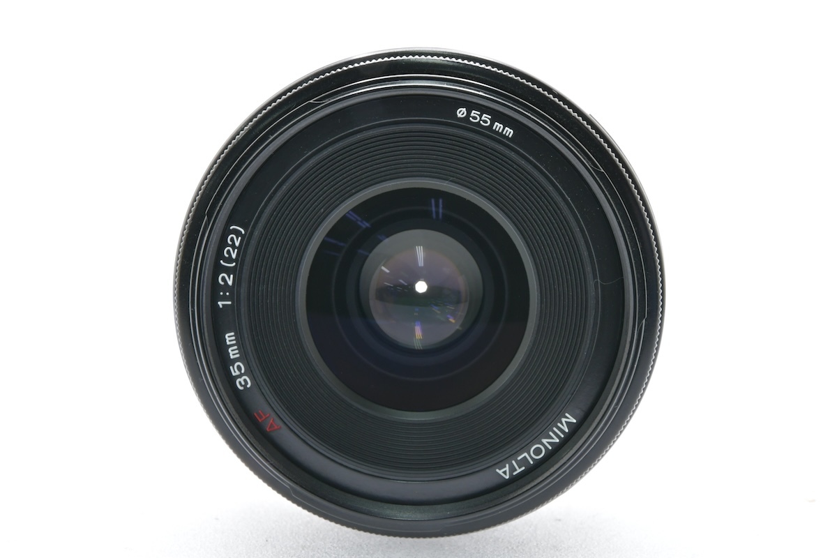 MINOLTA AF 35mm F2 Aマウント ミノルタ AF一眼用レンズ 広角単焦点 大口径レンズ フード ケース付_画像2