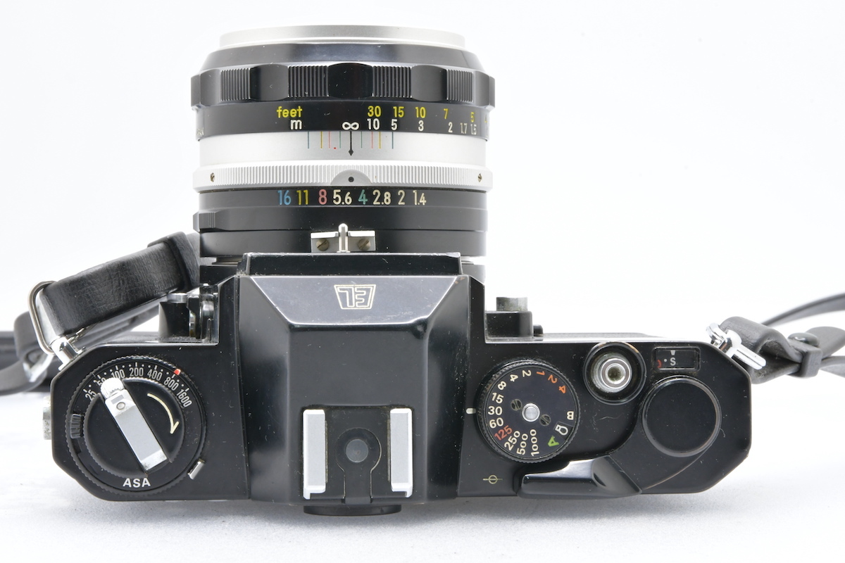 Nikon Nikomat EL ブラック + 非Ai 50mm F1.4 ニコン MF一眼レフ フィルムカメラ 標準レンズ_画像4
