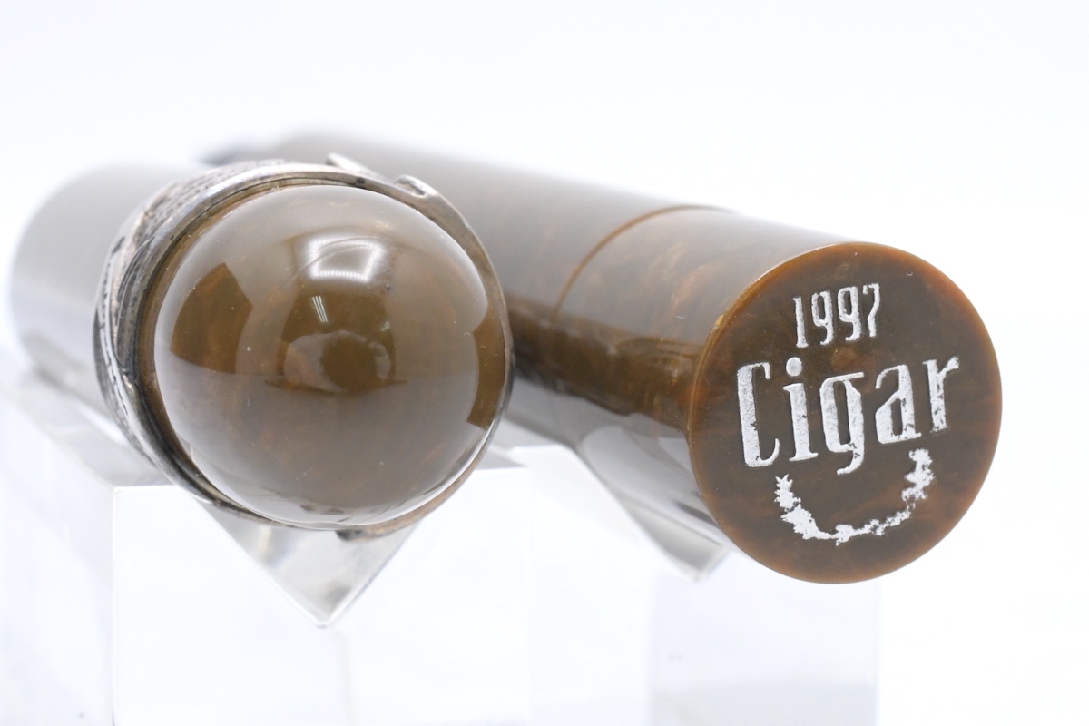 未使用 Montegrappa Cigar 1997年復刻 モンテグラッパ シガー M 吸入式 万年筆 リミテッドエディション シルバー 箱付 ■24292_画像8