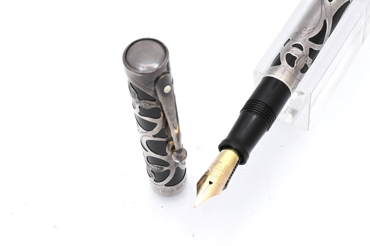 SHEAFFER ノスタルジア STERLING 925 シルバー ペン先 14K 585 シェーファー コンバーター式 両用 万年筆 ■24320_画像10