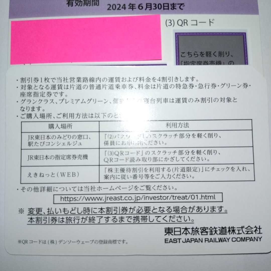 発送迅速 JR東日本 株主優待割引券（1枚片道4割引き）２枚セット（有効期限2023年7月1日~2024年6月30日)_画像3