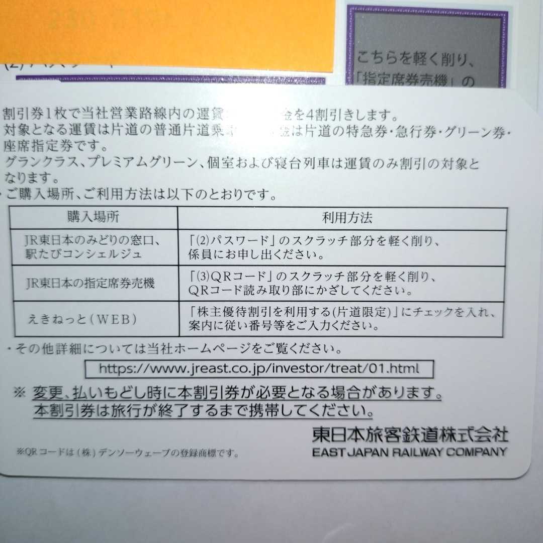 迅速発送 JR東日本 株主優待割引券（1枚片道4割引）４枚セット（有効期限2023年7月1日~2024年6月30日)の画像6