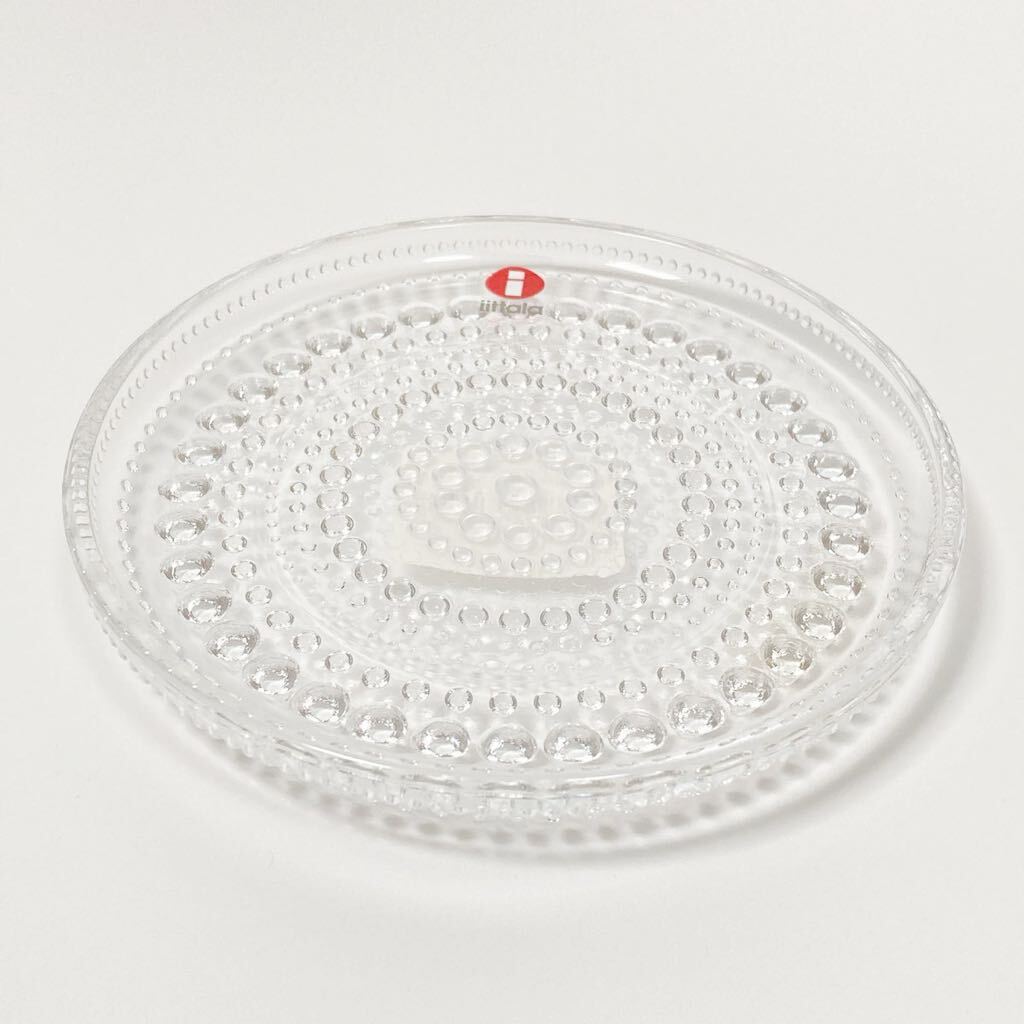 廃盤 未使用 イッタラ iittala カステヘルミ 10cm プレート 2枚 クリア kastehelmi B32431-144_画像3