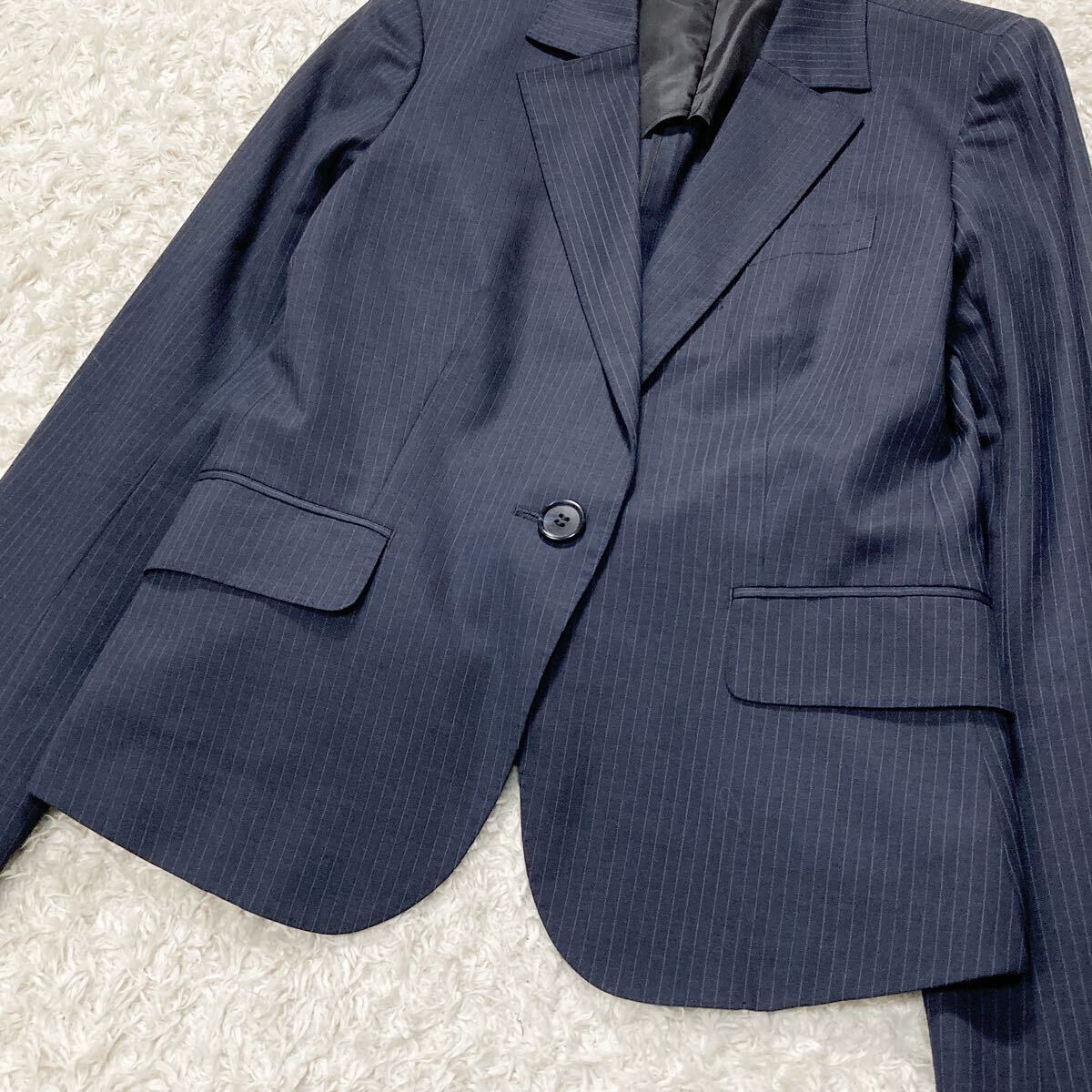 THE SUIT COMPANY ザスーツカンパニー スーツ ジャケット パンツ ビジネススーツ レディース 42 ネイビー B32431-84の画像4
