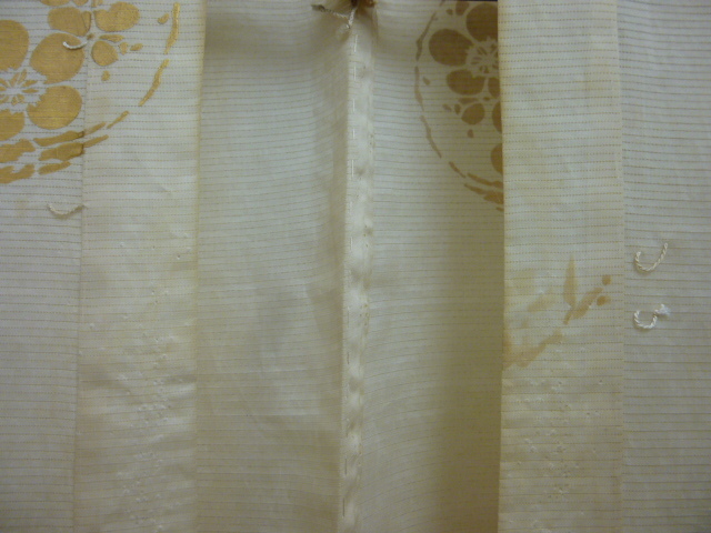 【M39798】能装束 能衣装 花丸模様 白長絹 着物 和装 舞台 芸術 古典芸能の画像6