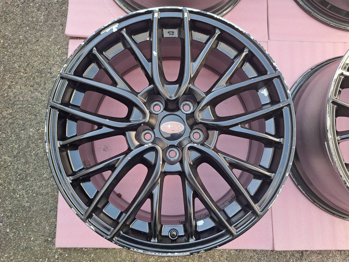 【エンケイ製/MAT製法/日本製】 スバル VAG WRX S4 STI純正オプション ホイール 18×8.5J +55 5H114.3 ハブ径56mm ブレンボキャリパー対応の画像2