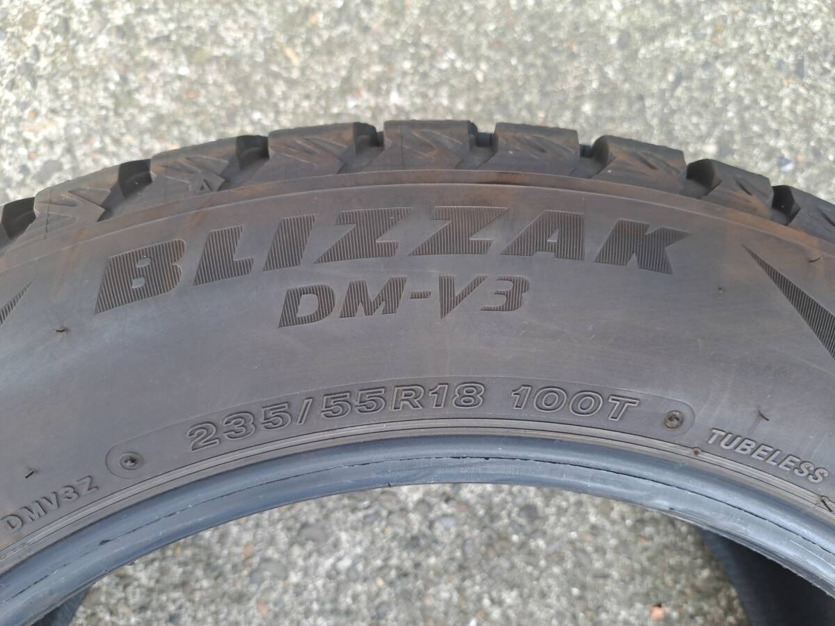 【バリ溝/2021年24週製/4本】 ブリヂストン BLIZZAK DM-V3 235/55R18 レクサス NX ハリアー RAV4 VW ティグアン ボルボ XC40等に！_画像9