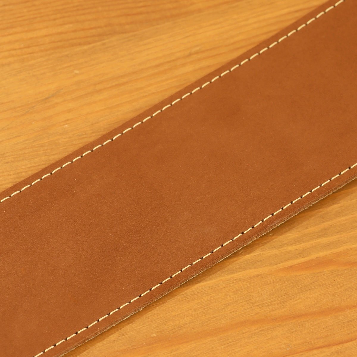 送料無料 新品未使用「LM Products Classic Leather Nubuck Leather LS-2804N Brown」高品質ヌバックレザーギターストラップ ブラウン_画像2