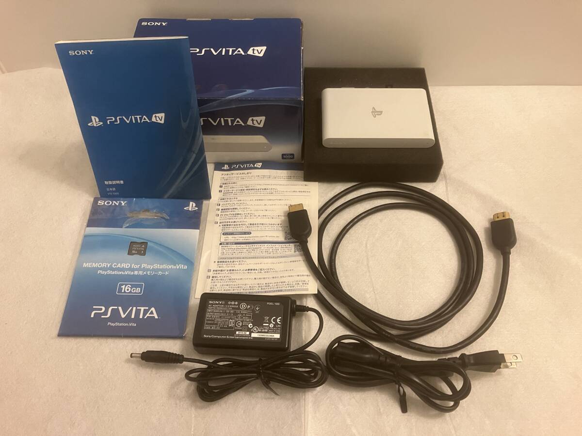 【中古】SIE『PlayStation Vita TV (PS Vita TV) VTE-1000 AB01』 SONY 純正メモリーカード 16GB 付の画像1