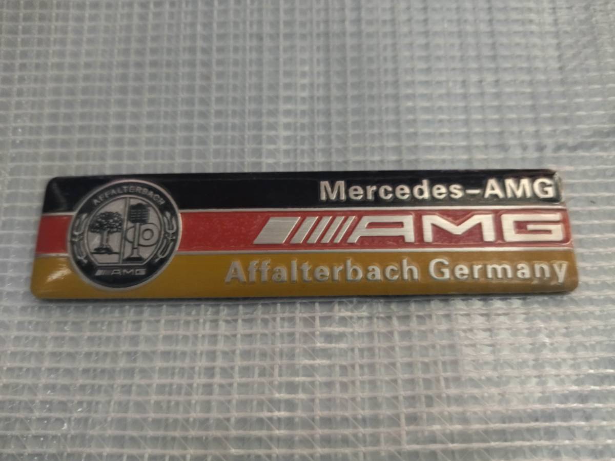 【送料無料】Mercedes-AMG エンブレムプレート 縦2.5cm×横10.2㎝ メルセデスベンツ の画像1