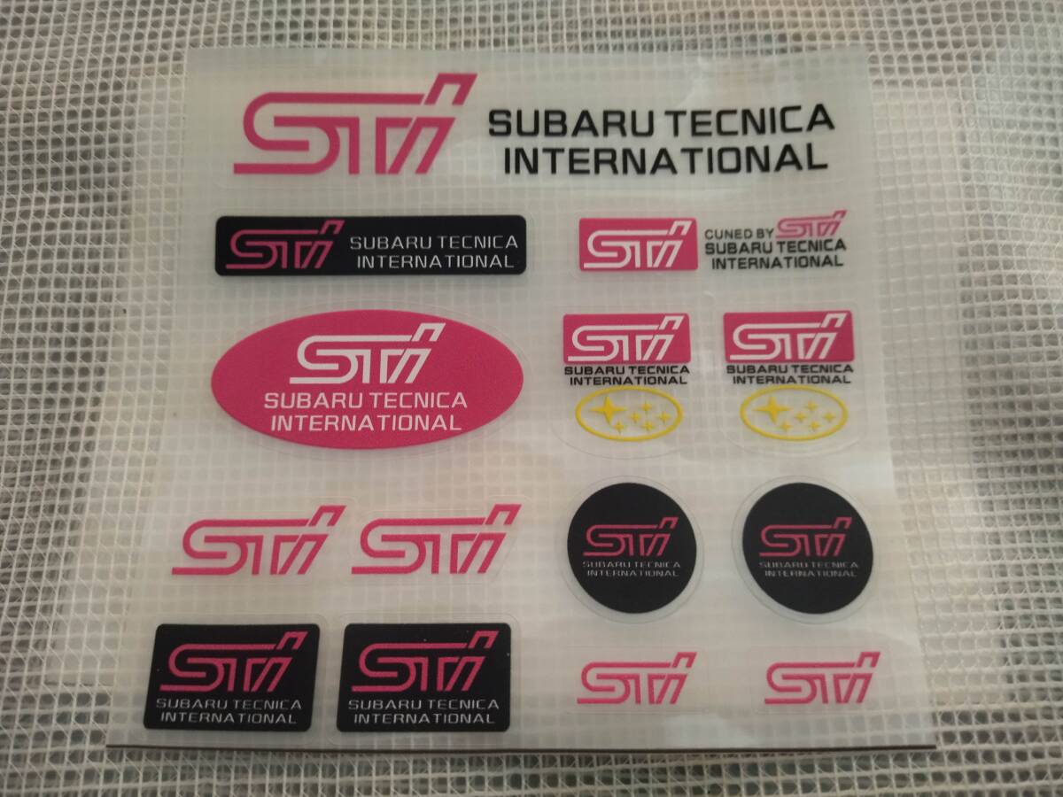【送料無料】STI ステッカー 横12.5cm×縦12cm ①　スバル　SUBARU　_画像1