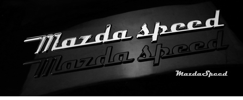 MAZDA SPEED 3Dエンブレム 両面テープ マットブラック 横30.5cm×縦3cm ①の画像4