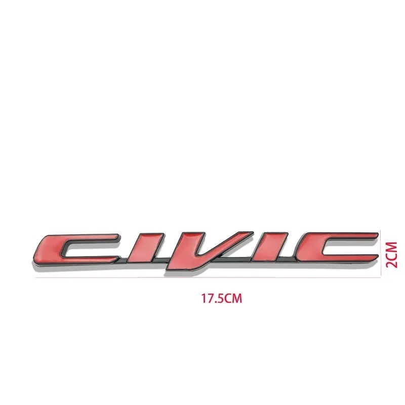 【送料込】CIVIC(シビック)　3Dエンブレム ブラック／シルバー　縦2cm×横17.5㎝　②　ホンダ_画像3