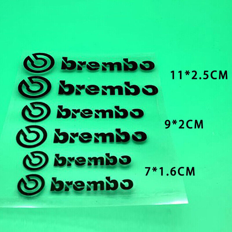 Bremboステッカー ブラック 横11cm×縦13cm (１シート＝大中小 計６枚) ブレンボの画像1