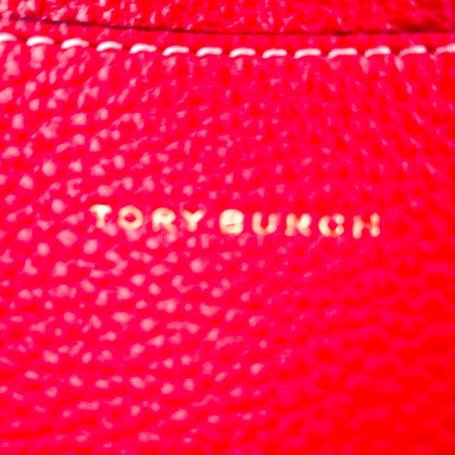 1 jpy # unused tag attaching #Tory Burch Tory Burch pouch attaching Logo tote bag business high capacity A4 lady's men's leather rare color red 