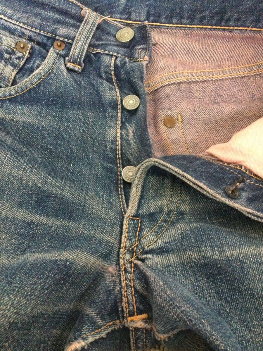 60'sリーバイスLevi's 503BXX ギャラ入り デニムパンツ W27/検501xx Big E激レア701ヴィンテージデニム504ZXX 鬼ヒゲ506xx蜂の巣70505濃紺の画像7