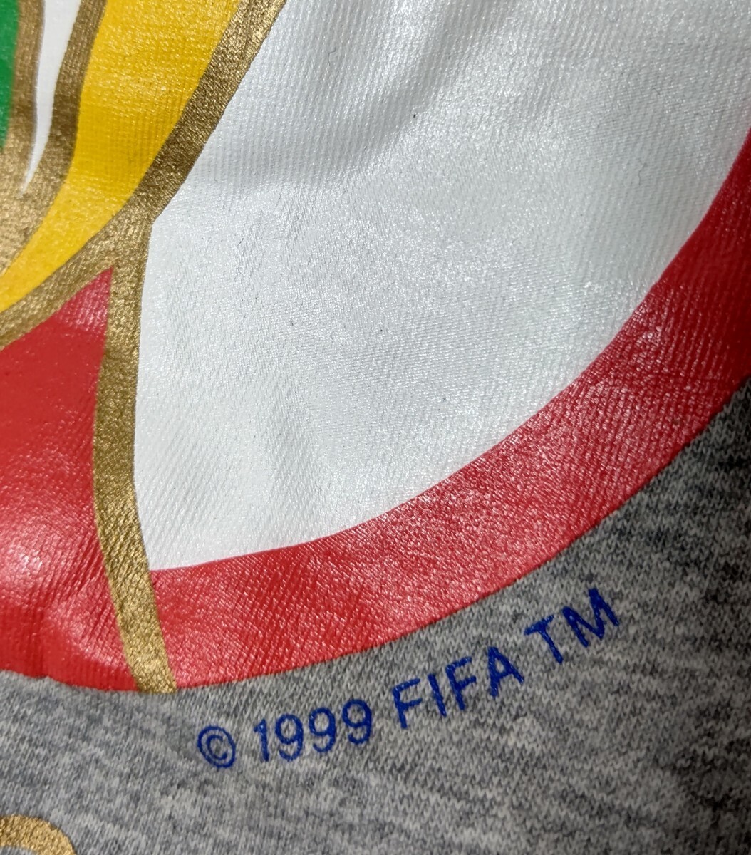 【FIFA WORLD CUP】サッカーワールドカップ2002/ 韓国&JAPAN 開催記念Tシャツ 公式グッズ Tシャツ/グレー/メンズL ◎新品未使用●送料無料