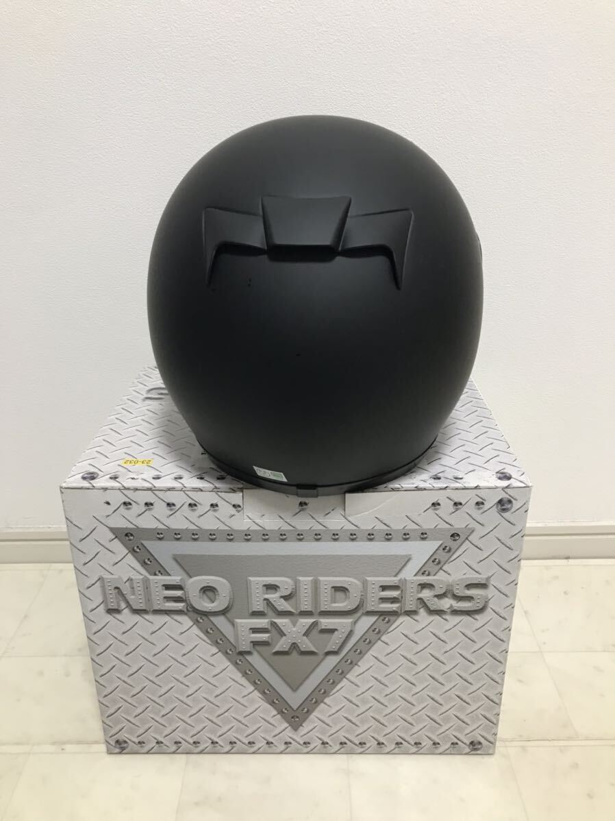 美品 FX7 フルフェイスヘルメット (SG/PSC付) 眼鏡 メガネ スリット入り NEORIDERS バイク ヘルメット シールド マットブラック ＸＸLの画像3